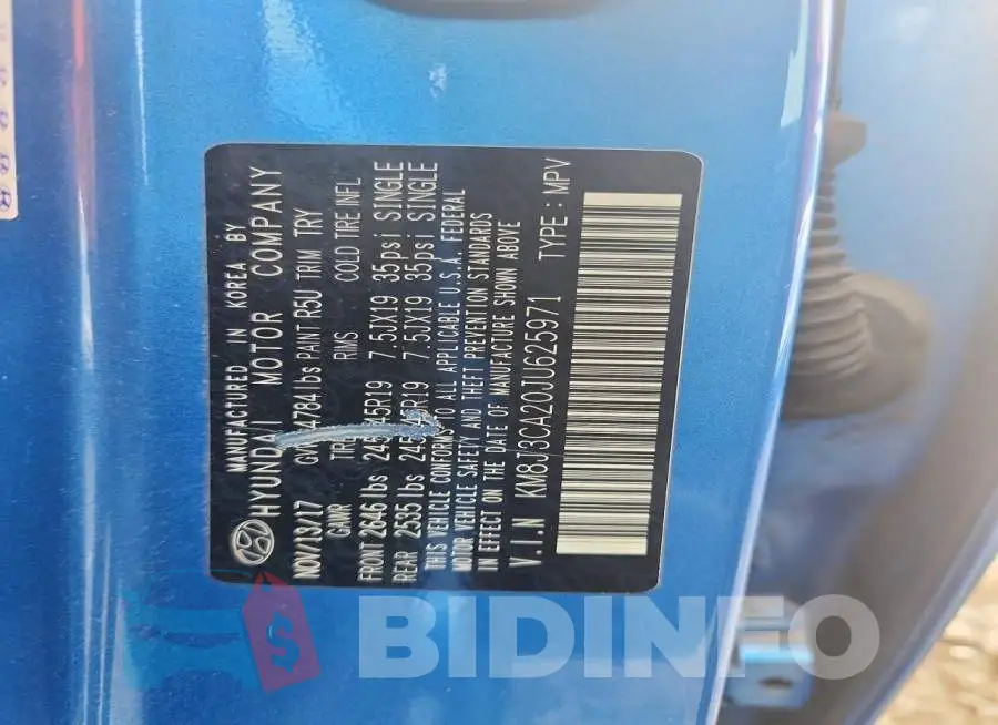 KM8J3CA20JU625971 Photo# 14