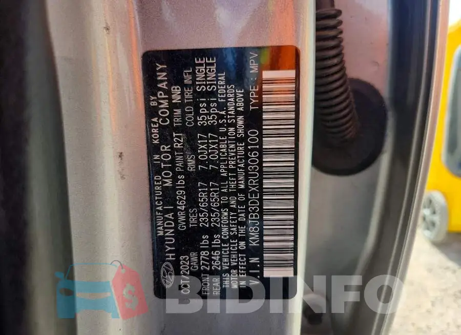 KM8JB3DEXRU306100 Photo# 13