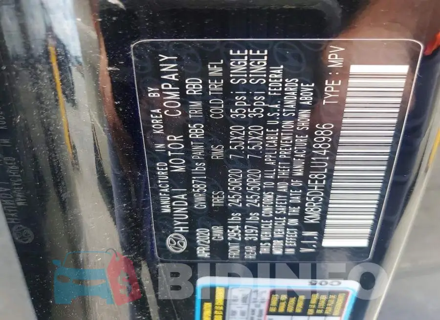 KM8R5DHE8LU148986 Photo# 13