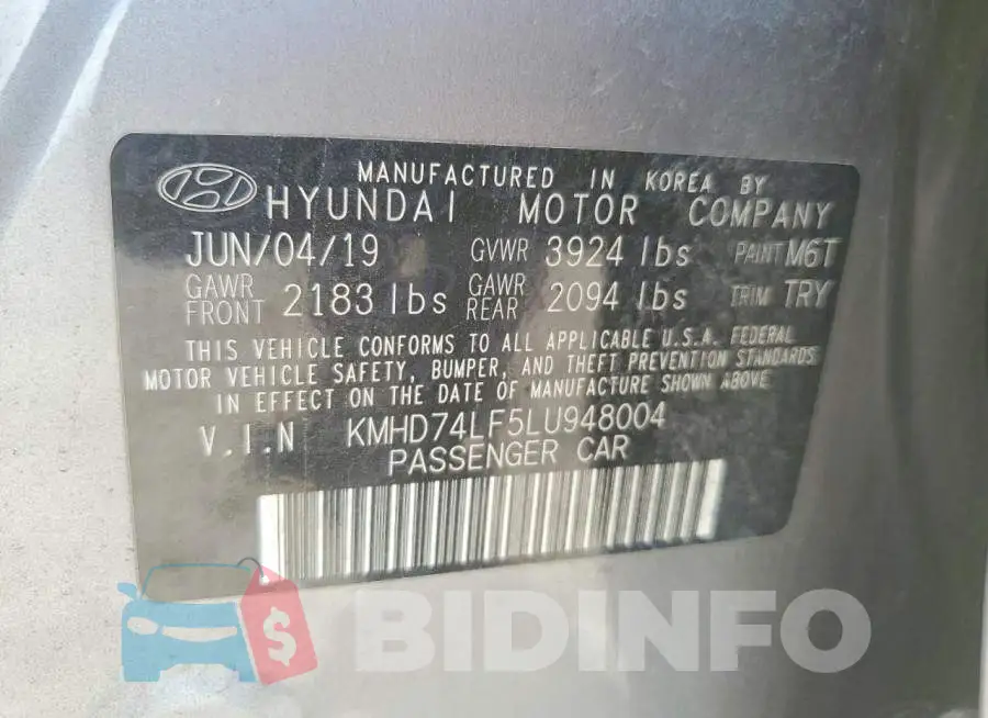 KMHD74LF5LU948004 Photo# 13