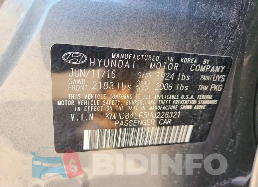 KMHD84LF5HU228321 Photo# 12
