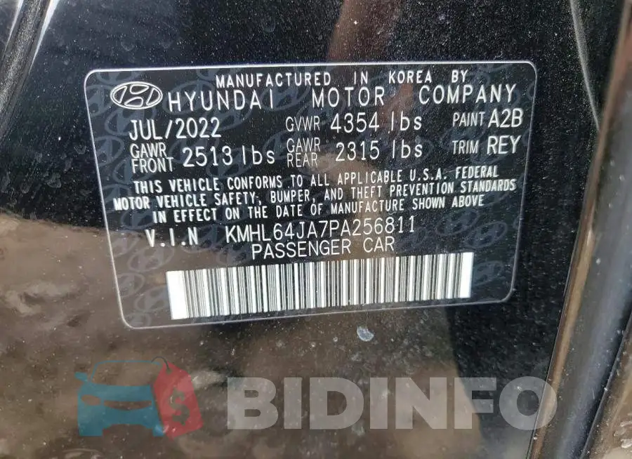 KMHL64JA7PA256811 Photo# 12