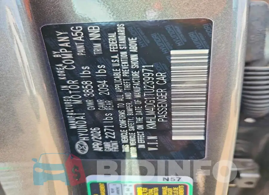 KMHLM4DG1TU239971 Photo# 12