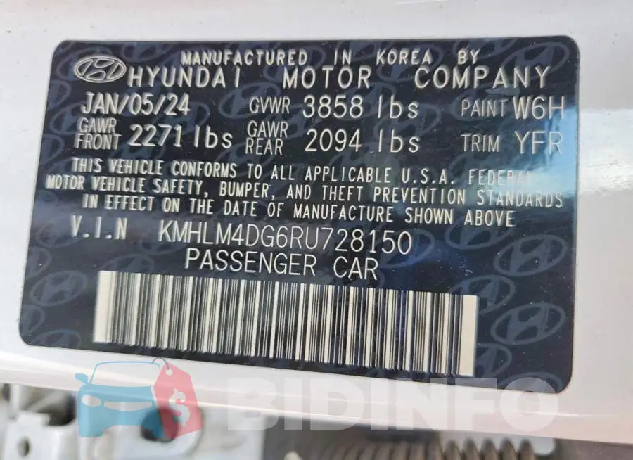 KMHLM4DG6RU728150 Photo# 12