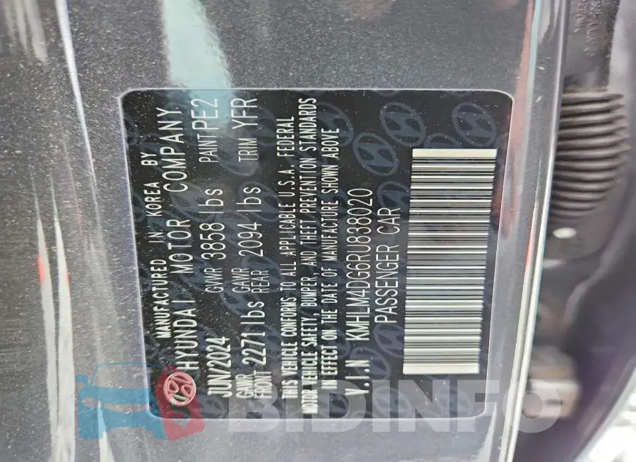 KMHLM4DG6RU838020 Photo# 13