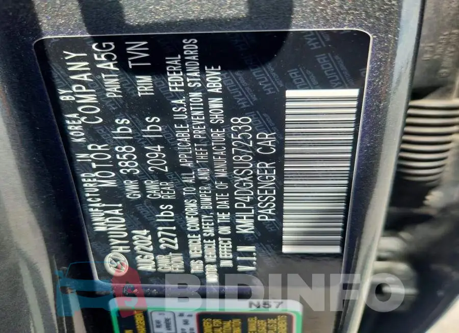 KMHLP4DGXSU872538 Photo# 12
