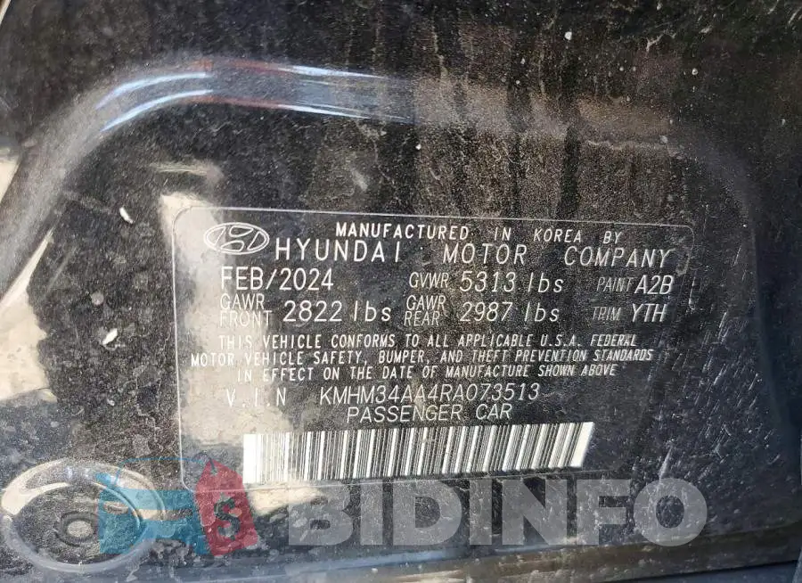 KMHM34AA4RA073513 Photo# 13