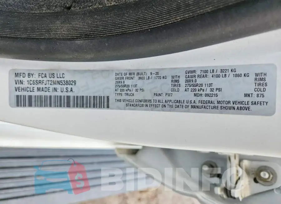 1C6SRFJT2MN538029 Photo# 13