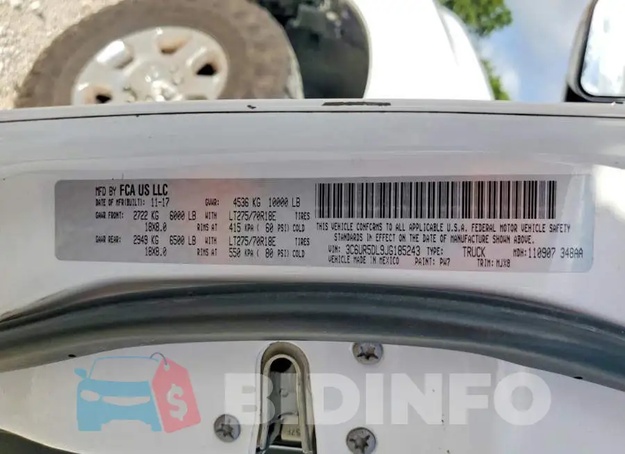 3C6UR5DL9JG185243 Photo# 12