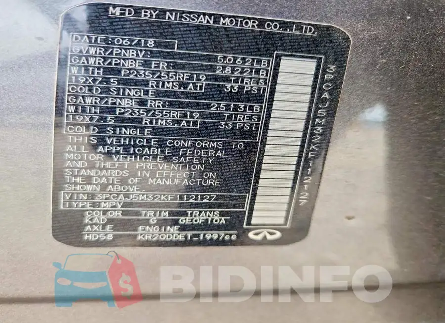 3PCAJ5M32KF112127 Photo# 14