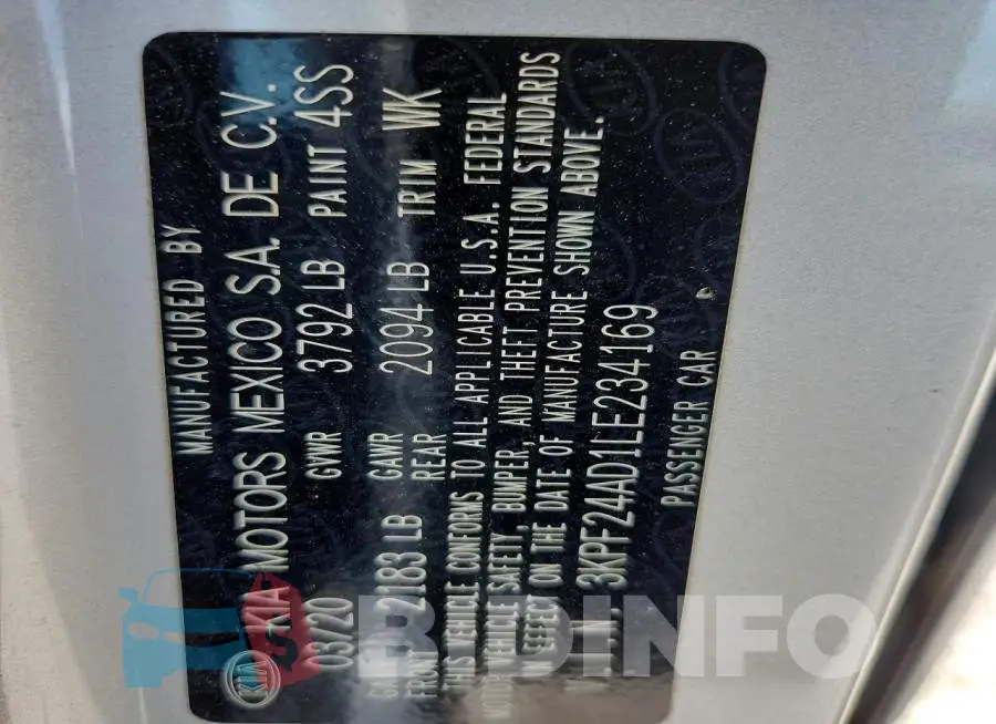 3KPF24AD1LE234169 Photo# 13