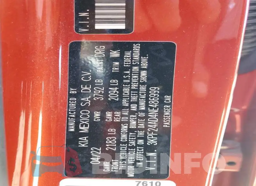 3KPF24AD4NE486999 Photo# 13