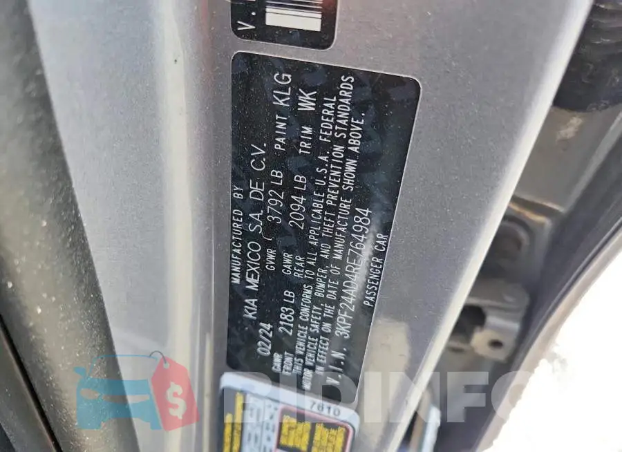 3KPF24AD4RE764984 Photo# 12