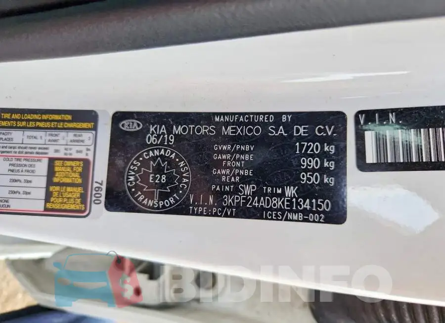 3KPF24AD8KE134150 Photo# 13
