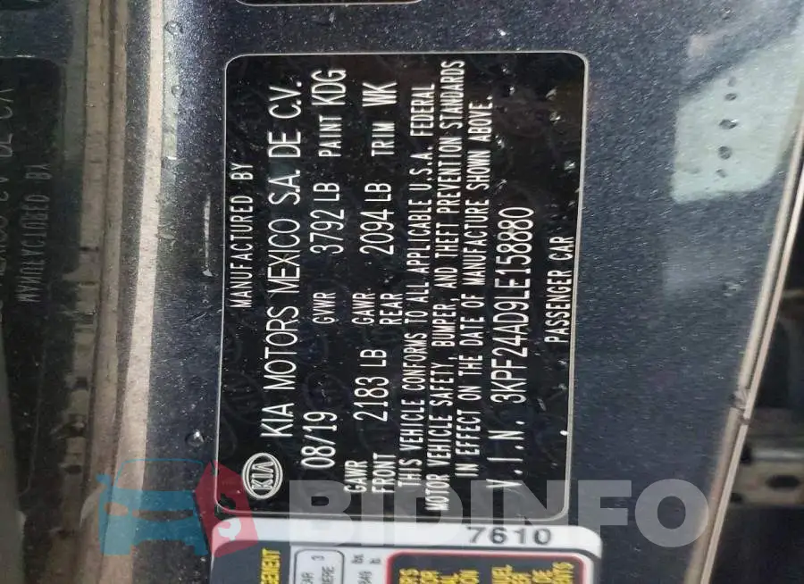 3KPF24AD9LE158880 Photo# 12