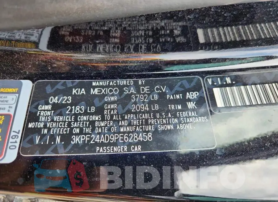 3KPF24AD9PE628458 Photo# 12