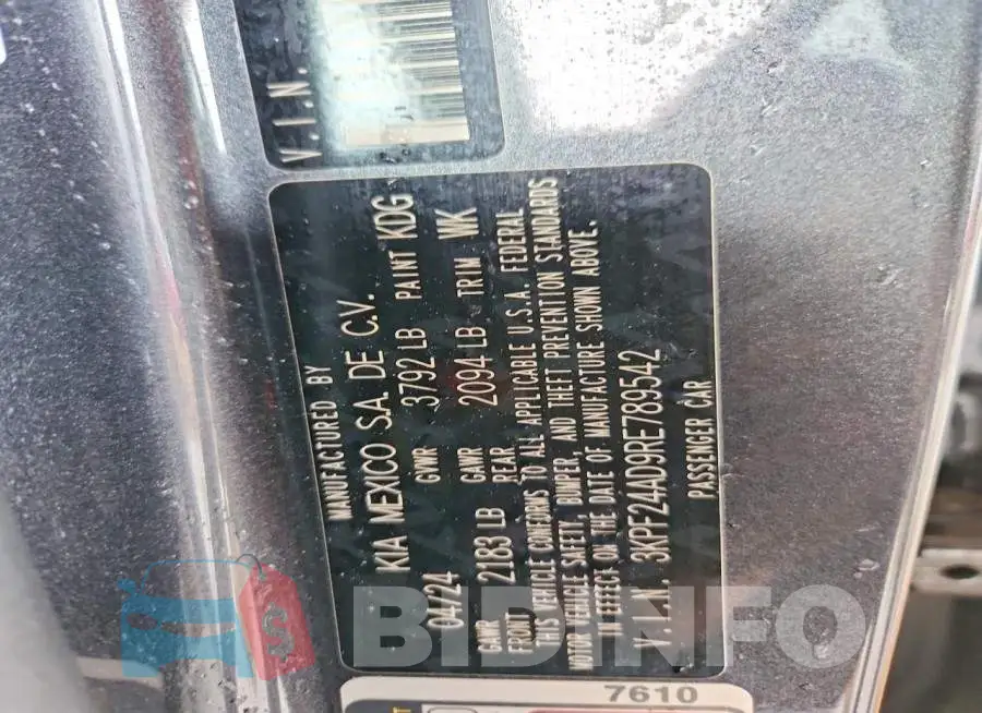 3KPF24AD9RE789542 Photo# 12