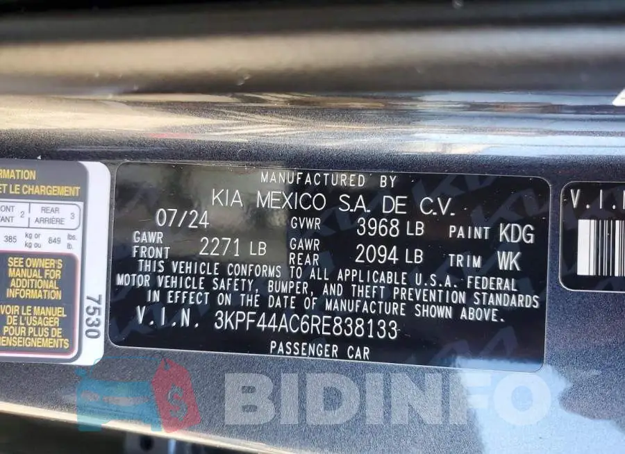 3KPF44AC6RE838133 Photo# 12