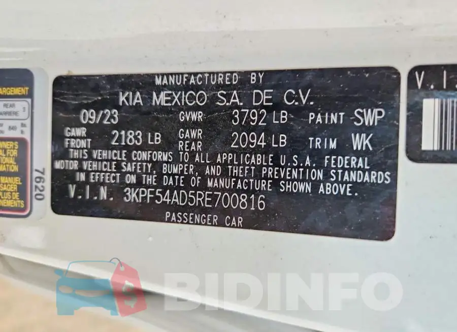 3KPF54AD5RE700816 Photo# 13