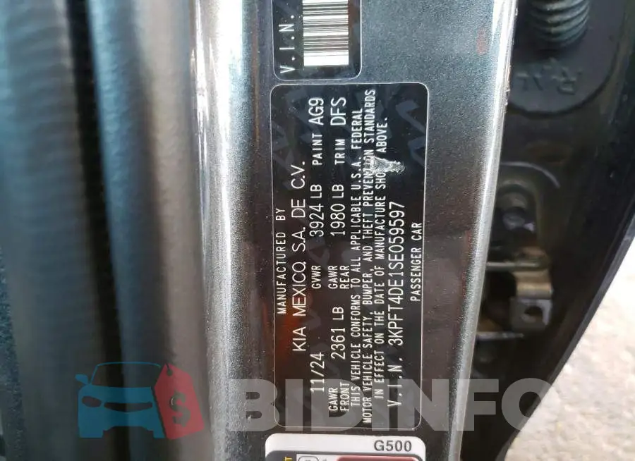 3KPFT4DE1SE059597 Photo# 13