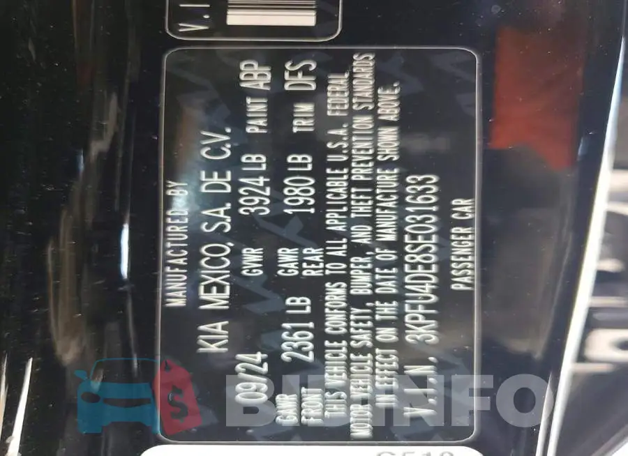 3KPFU4DE8SE031633 Photo# 14