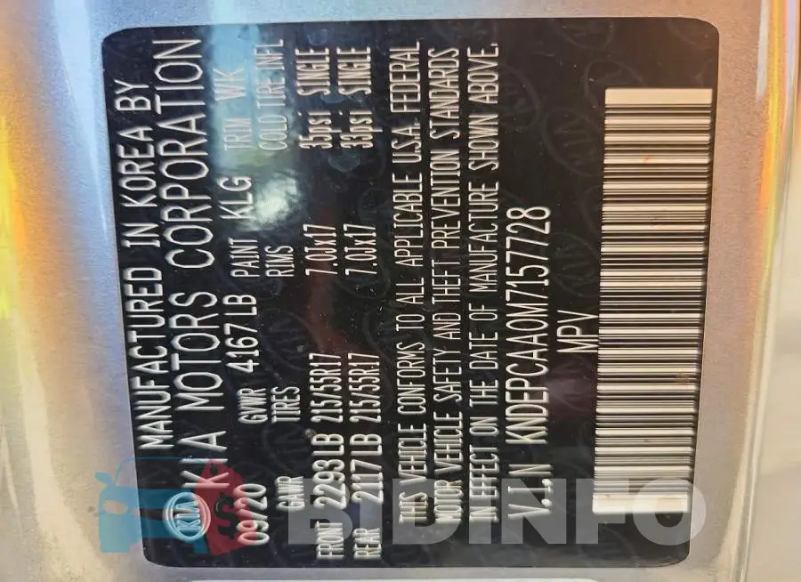 KNDEPCAA0M7157728 Photo# 13
