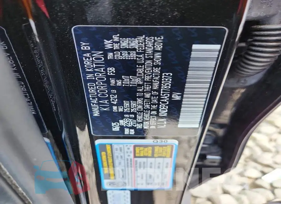 KNDEPCAA5T7850373 Photo# 13