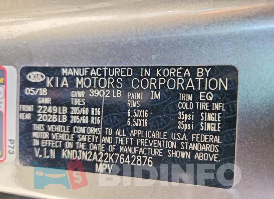 KNDJN2A22K7642876 Photo# 12