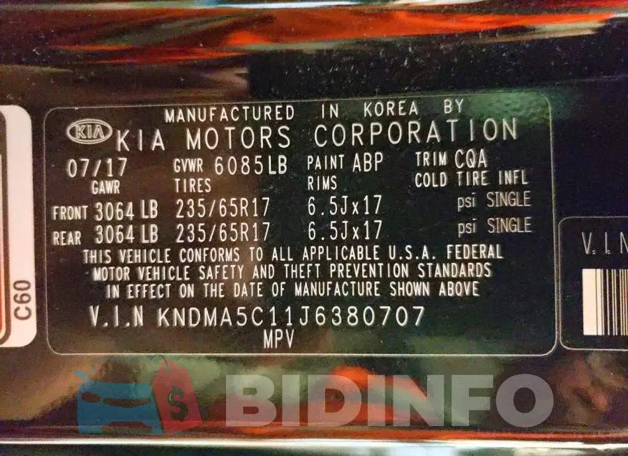KNDMA5C11J6380707 Photo# 13