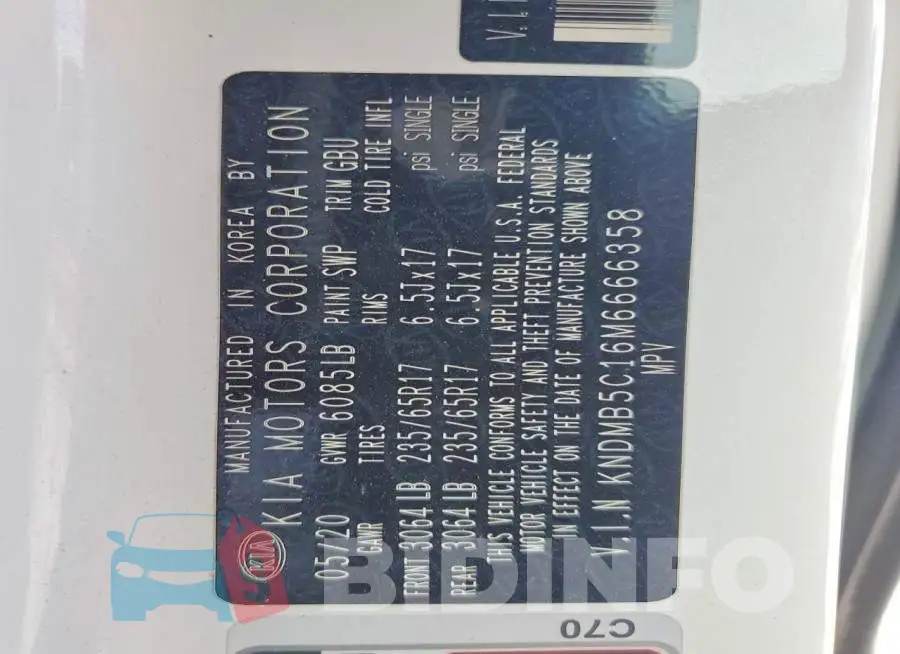 KNDMB5C16M6666358 Photo# 14