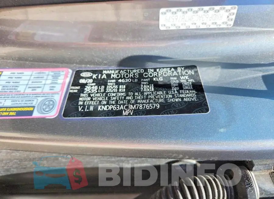 KNDP63AC3M7876579 Photo# 13