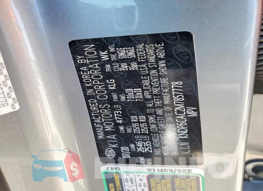 KNDP6CAC2M7857778 Photo# 12