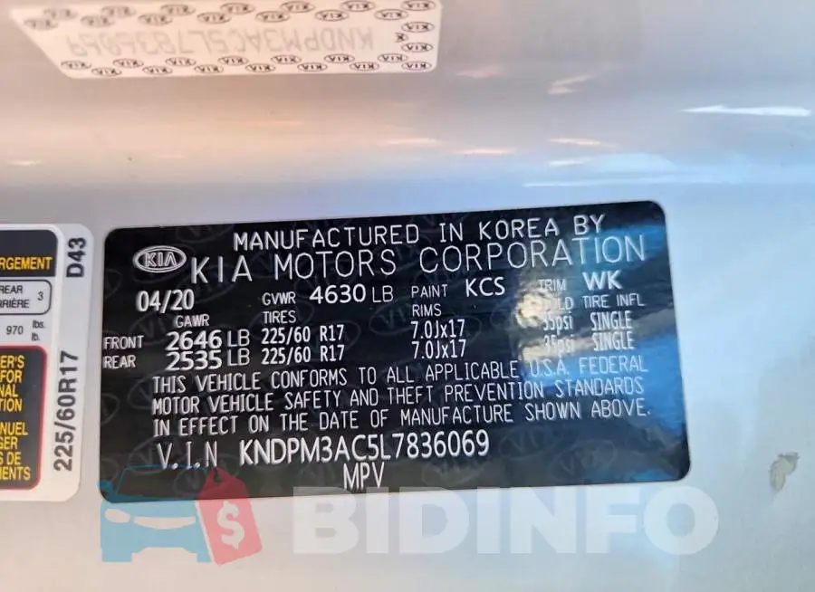 KNDPM3AC5L7836069 Photo# 13