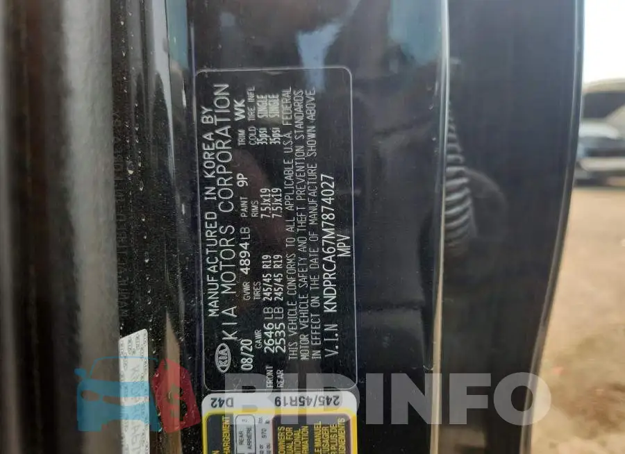 KNDPRCA67M7874027 Photo# 13