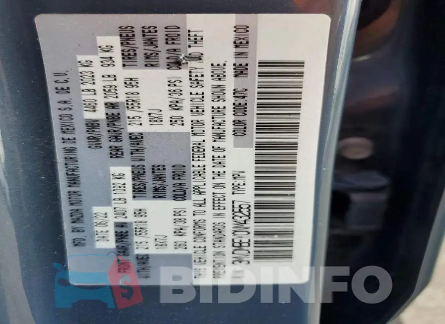 3MVDMBEY0NM432557 Photo# 13