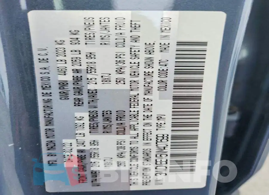 3MVDMBEY5NM407699 Photo# 13