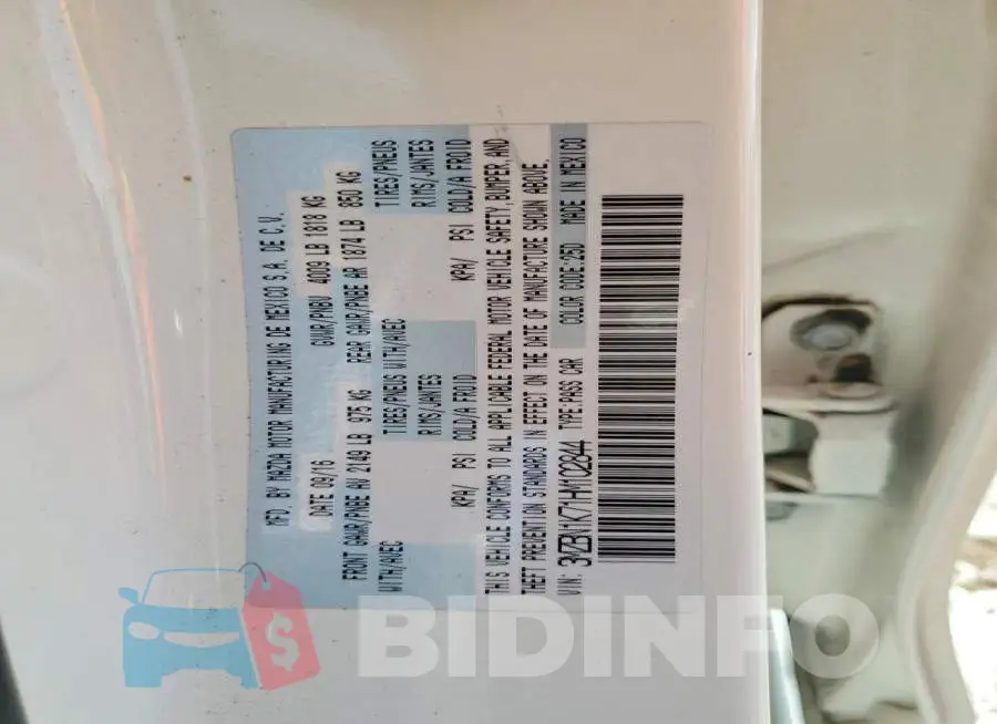 3MZBN1K71HM102844 Photo# 12