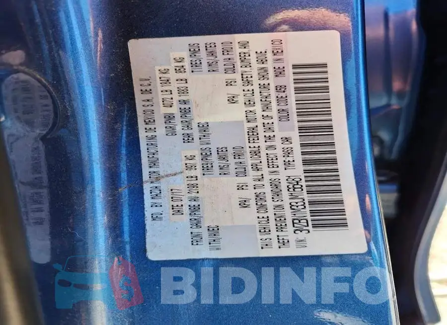 3MZBN1M33JM166481 Photo# 12
