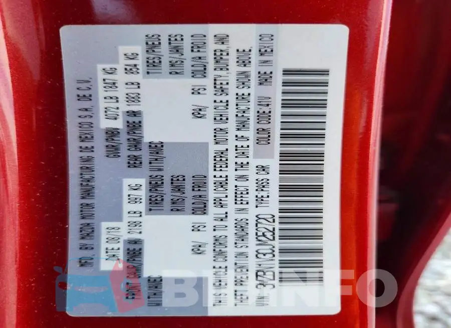 3MZBN1V30JM252720 Photo# 13
