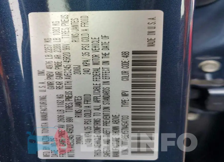 7MMVABEY5TN454703 Photo# 14