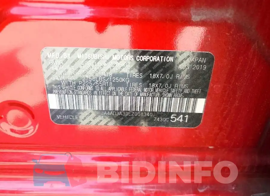 JA4AD3A30LZ008340 Photo# 12