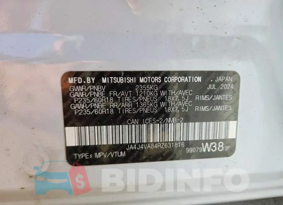 JA4J4VA84RZ631816 Photo# 14