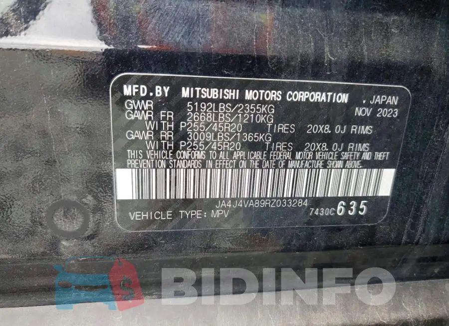 JA4J4VA89RZ033284 Photo# 13