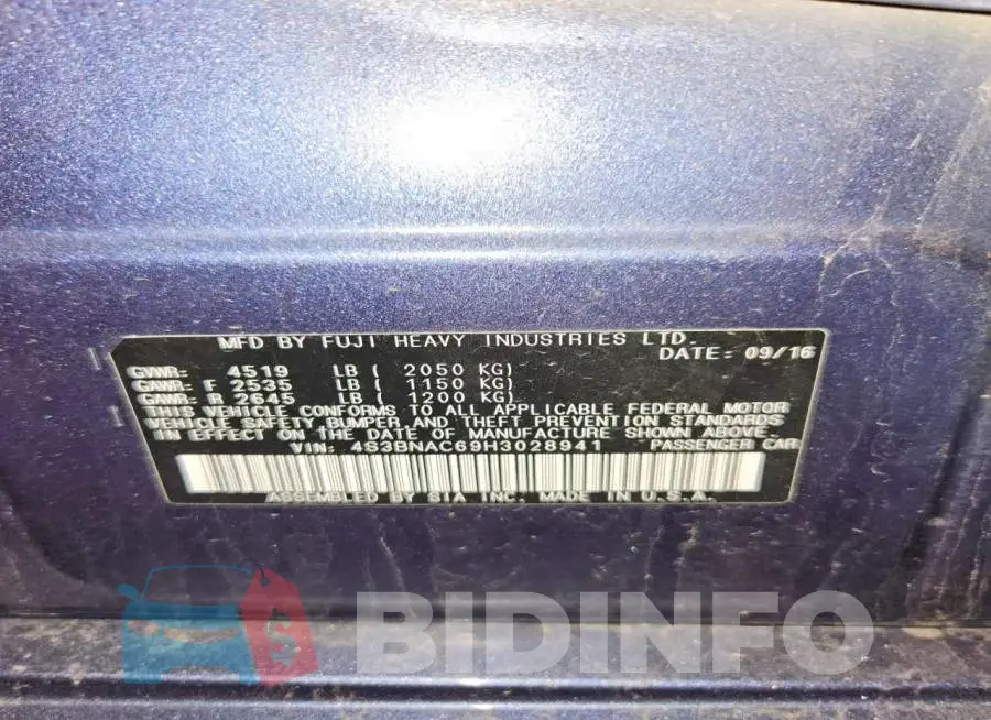 4S3BNAC69H3028941 Photo# 13