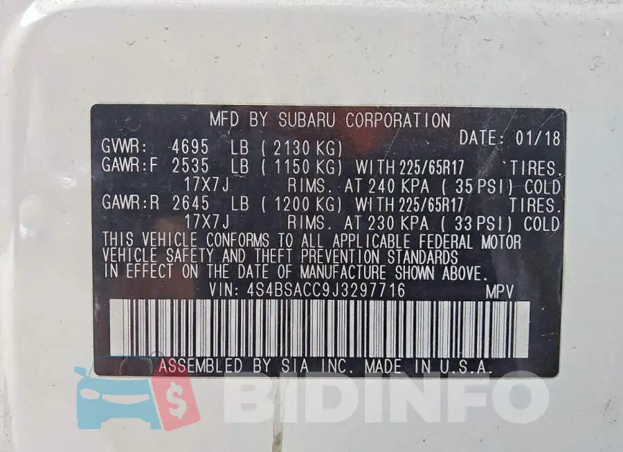 4S4BSACC9J3297716 Photo# 13
