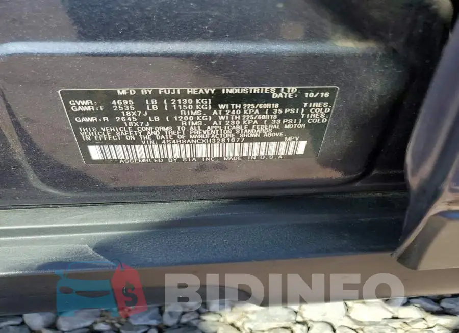 4S4BSANCXH3281077 Photo# 13
