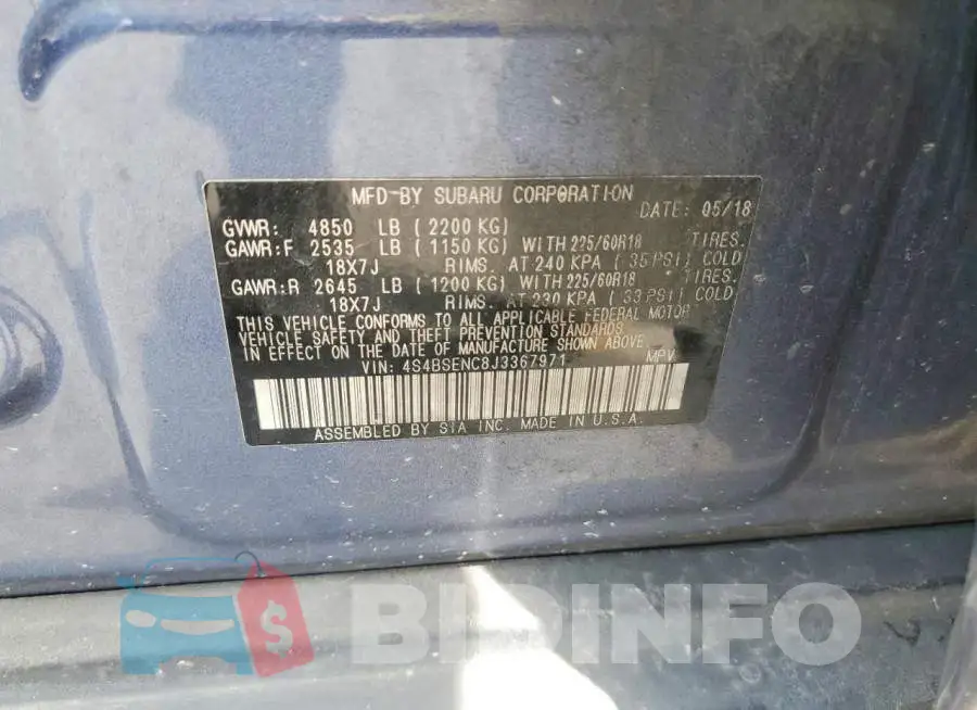 4S4BSENC8J3367971 Photo# 13