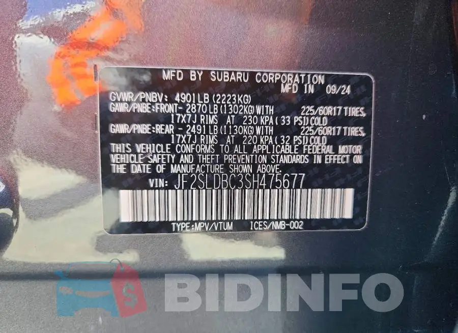 JF2SLDBC3SH475677 Photo# 12