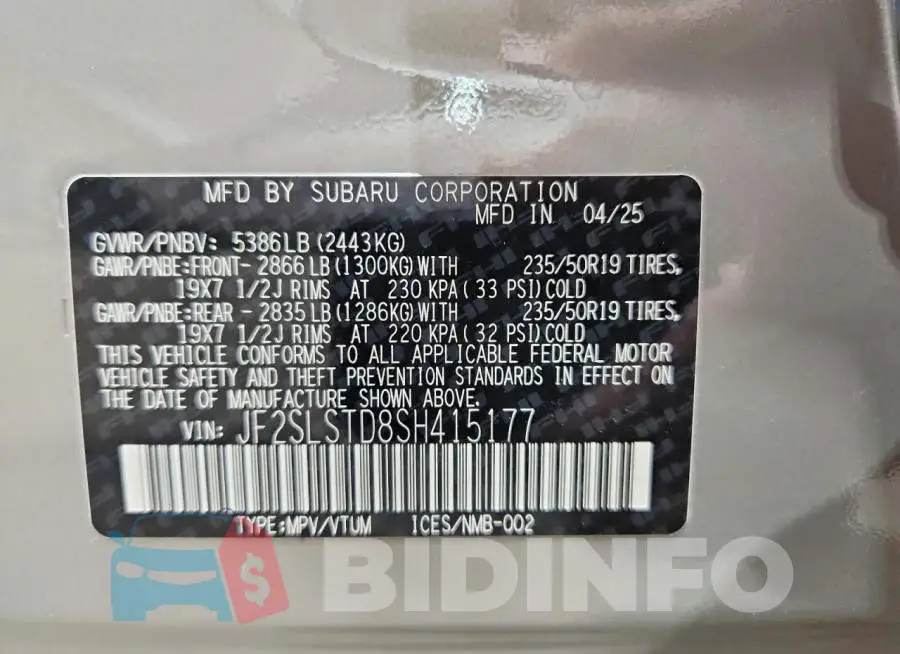 JF2SLSTD8SH415177 Photo# 14