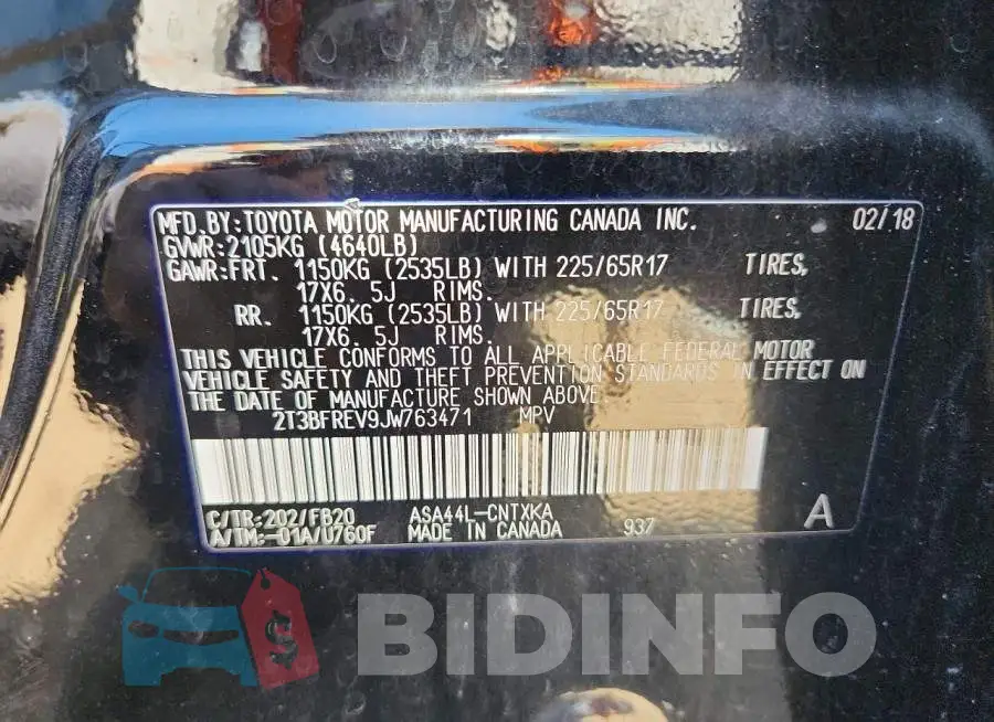 2T3BFREV9JW763471 Photo# 12